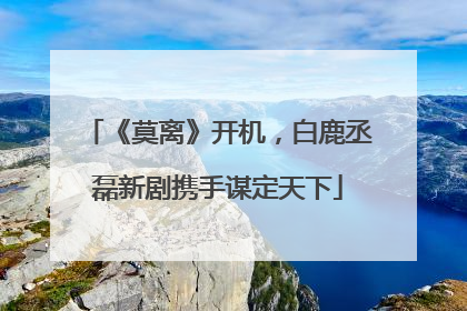 《莫离》开机，白鹿丞磊新剧携手谋定天下