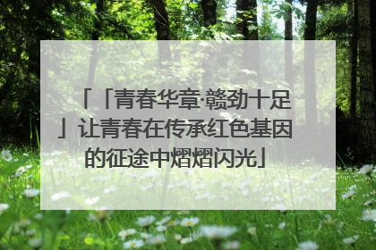 「青春华章·赣劲十足」让青春在传承红色基因的征途中熠熠闪光