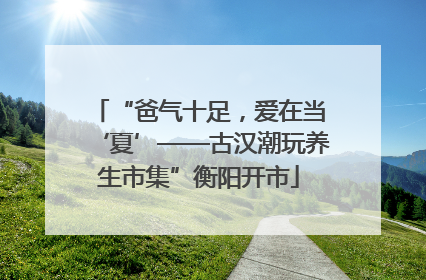 “爸气十足，爱在当‘夏’——古汉潮玩养生市集”衡阳开市