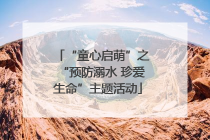 “童心启萌”之“预防溺水 珍爱生命”主题活动