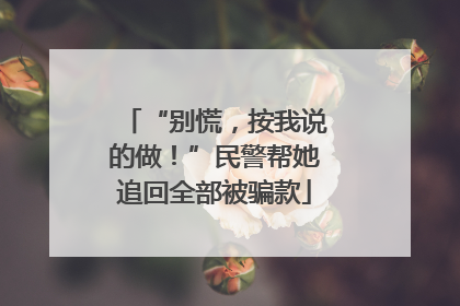 “别慌，按我说的做！”民警帮她追回全部被骗款