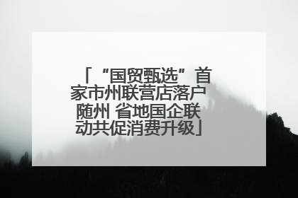 “国贸甄选”首家市州联营店落户随州 省地国企联动共促消费升级