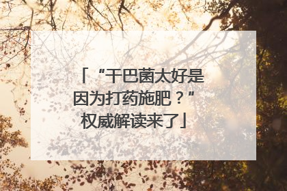 “干巴菌太好是因为打药施肥？”权威解读来了