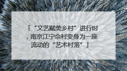 “文艺赋美乡村”进行时，南京江宁佘村变身为一座流动的“艺术村落”