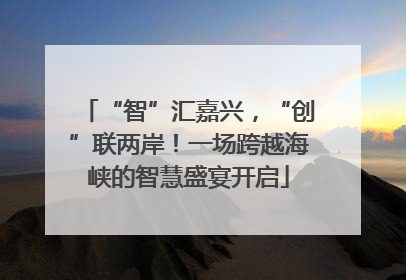 “智”汇嘉兴，“创”联两岸！一场跨越海峡的智慧盛宴开启