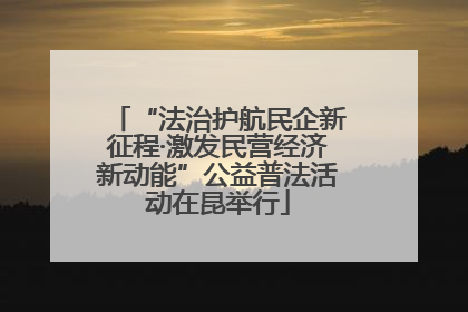 “法治护航民企新征程·激发民营经济新动能”公益普法活动在昆举行