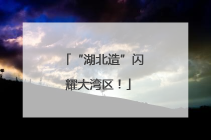 “湖北造”闪耀大湾区！