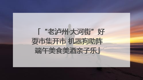 “老泸州·大河街”好耍市集开市 机器狗助阵端午美食美酒亲子乐