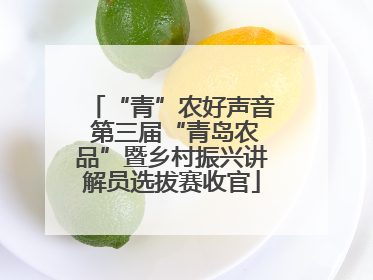 “青”农好声音 第三届“青岛农品”暨乡村振兴讲解员选拔赛收官