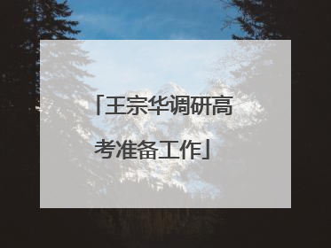 王宗华调研高考准备工作