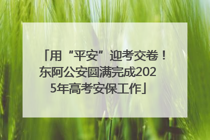用“平安”迎考交卷！东阿公安圆满完成2025年高考安保工作