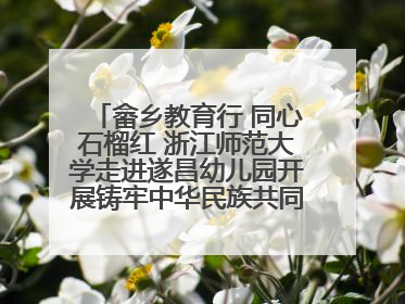 畲乡教育行 同心石榴红 浙江师范大学走进遂昌幼儿园开展铸牢中华民族共同体意识教育