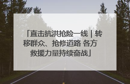 直击抗洪抢险一线｜转移群众、抢修道路 各方救援力量持续奋战