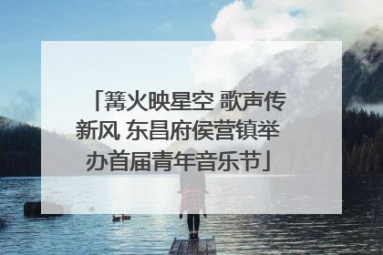 篝火映星空 歌声传新风 东昌府侯营镇举办首届青年音乐节