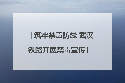 筑牢禁毒防线 武汉铁路开展禁毒宣传