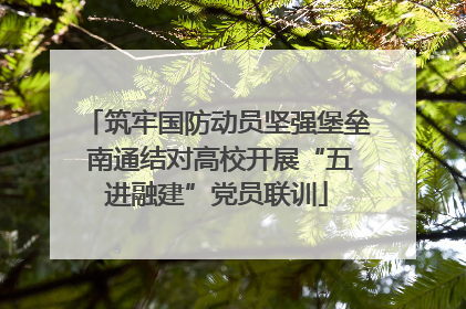 筑牢国防动员坚强堡垒 南通结对高校开展“五进融建”党员联训