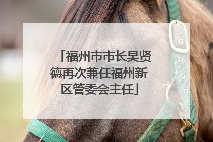 福州市市长吴贤德再次兼任福州新区管委会主任