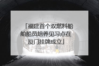福建首个双燃料船舶船员培养见习点在厦门挂牌成立