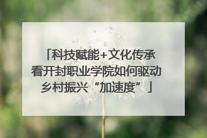 科技赋能+文化传承 看开封职业学院如何驱动乡村振兴“加速度”