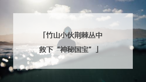 竹山小伙荆棘丛中救下“神秘国宝”