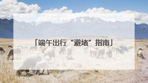 端午出行“避堵”指南