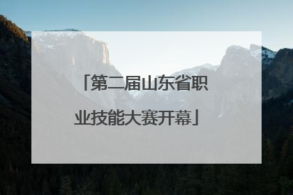 第二届山东省职业技能大赛开幕