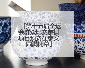 第十五届全运会群众比赛象棋项目预赛在泰安圆满闭幕