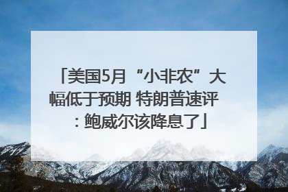 美国5月“小非农”大幅低于预期 特朗普速评：鲍威尔该降息了