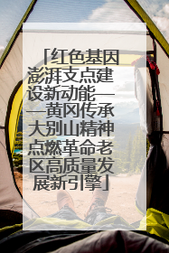 红色基因澎湃支点建设新动能——黄冈传承大别山精神点燃革命老区高质量发展新引擎