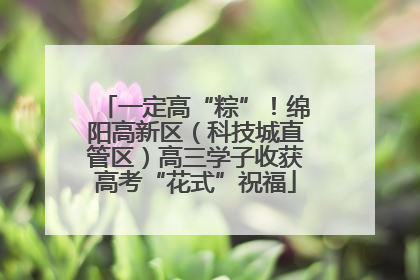 一定高“粽”！绵阳高新区（科技城直管区）高三学子收获高考“花式”祝福