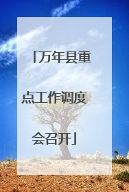 万年县重点工作调度会召开