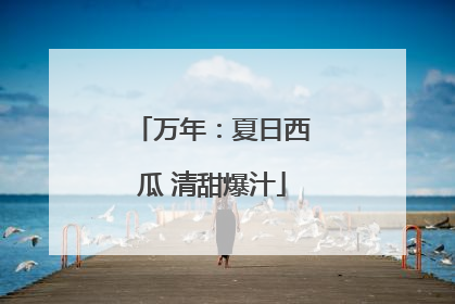 万年：夏日西瓜 清甜爆汁