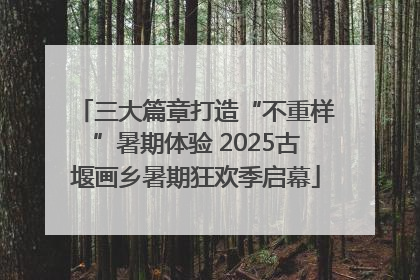 三大篇章打造“不重样”暑期体验 2025古堰画乡暑期狂欢季启幕