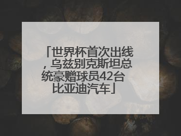 世界杯首次出线，乌兹别克斯坦总统豪赠球员42台比亚迪汽车