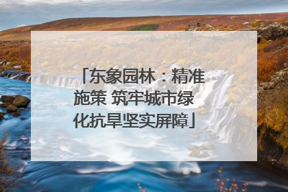 东象园林：精准施策 筑牢城市绿化抗旱坚实屏障
