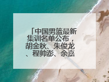 中国男篮最新集训名单公布，胡金秋、朱俊龙、程帅澎、余嘉豪再次入选