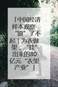 中国经济样本观察·“镇”了不起｜为衣做架，“挂”出来的80亿元“衣架产业”