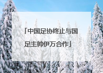 中国足协终止与国足主帅伊万合作