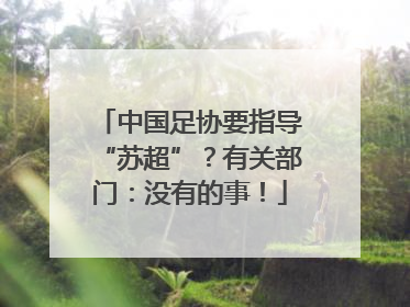 中国足协要指导“苏超”？有关部门：没有的事！