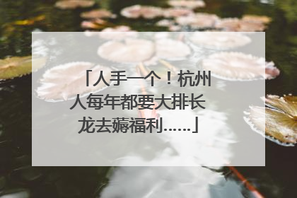 人手一个！杭州人每年都要大排长龙去薅福利……