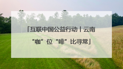 互联中国公益行动丨云南“咖”位“啡”比寻常