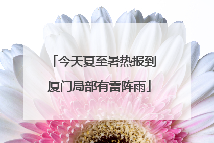 今天夏至暑热报到 厦门局部有雷阵雨