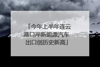 今年上半年连云港口岸新能源汽车出口创历史新高