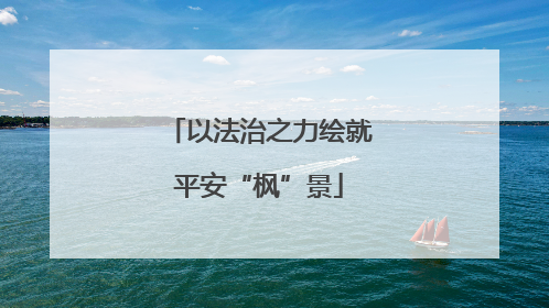 以法治之力绘就平安“枫”景