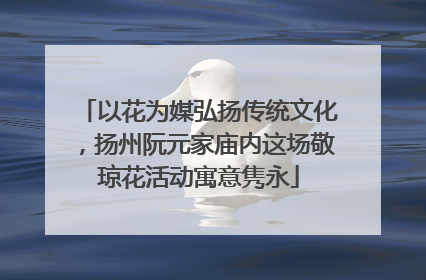 以花为媒弘扬传统文化，扬州阮元家庙内这场敬琼花活动寓意隽永