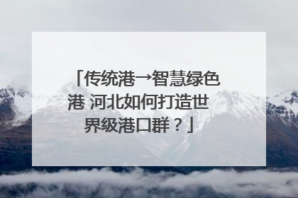 传统港→智慧绿色港 河北如何打造世界级港口群？