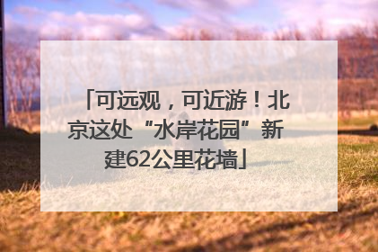 可远观，可近游！北京这处“水岸花园”新建62公里花墙