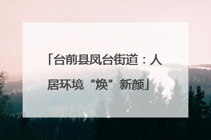 台前县凤台街道：人居环境“焕”新颜