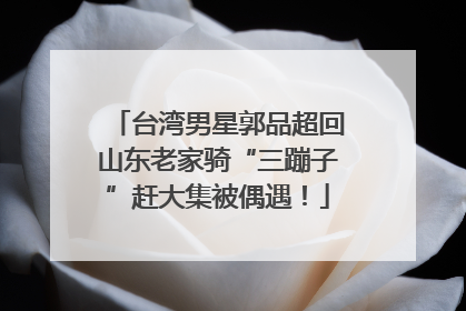 台湾男星郭品超回山东老家骑“三蹦子”赶大集被偶遇！