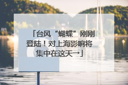 台风“蝴蝶”刚刚登陆！对上海影响将集中在这天→